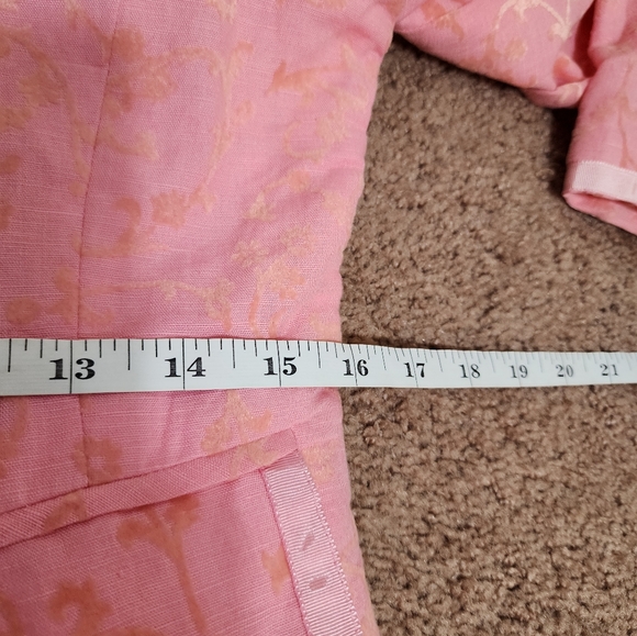 Johnny Was Pink Paisley Jaquard Double Button Collared Blazer Women's Si… - Picture 9 of 11